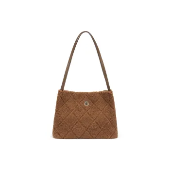 RED DRAGONFLY Microfiber Synthetic Leather Handbags Shoulder Bags Women's Coffee/Milk Tea Beige