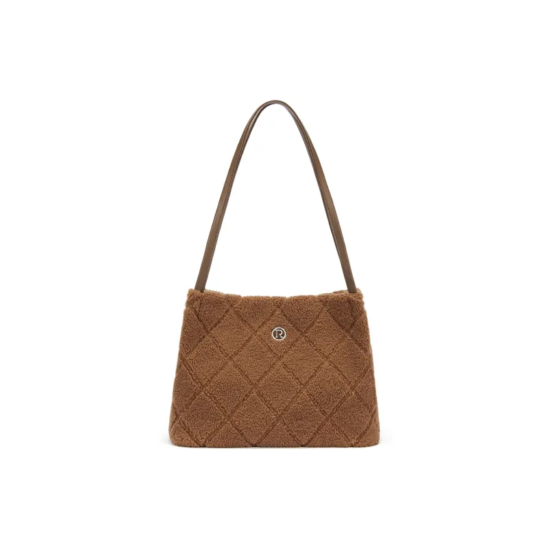 RED DRAGONFLY Microfiber Synthetic Leather Handbags Shoulder Bags Women's Coffee/Milk Tea Beige-0