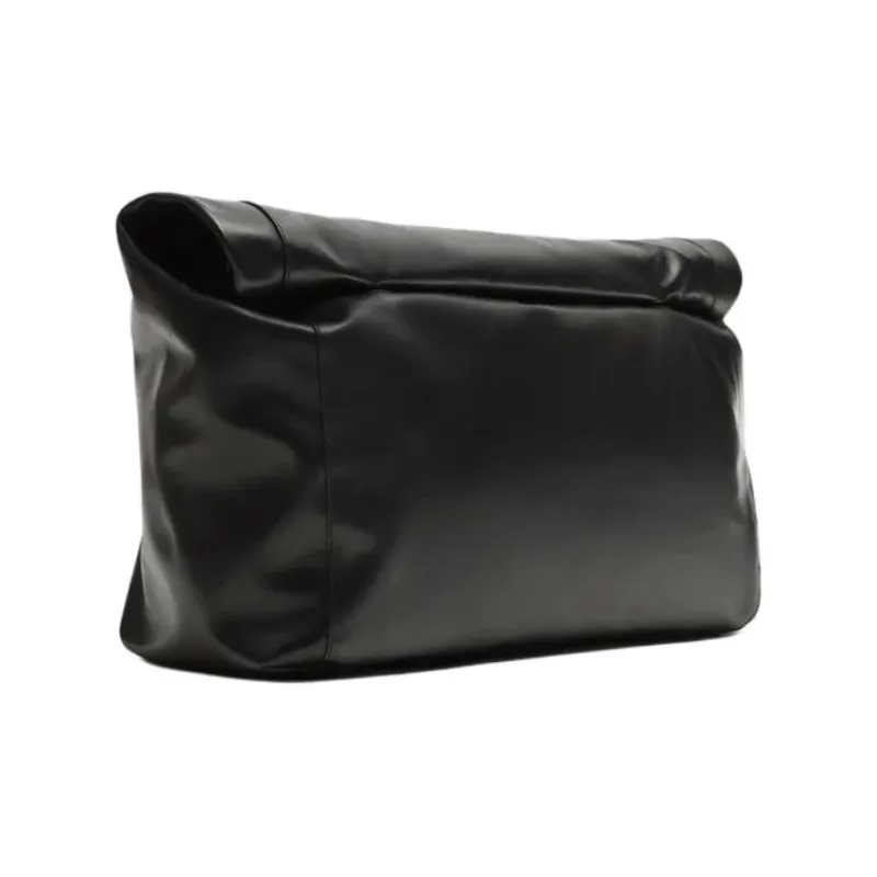 ZARA Polyurethane Clutch Extra Large Men's Black-1