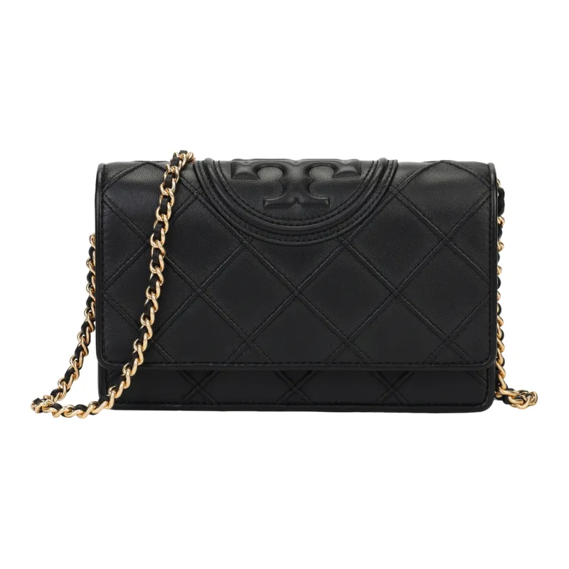 TORY BURCH Fleming Chain Wallet Black-0