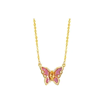 Eclater 925 Sterling Silver Necklaces Women's Pink