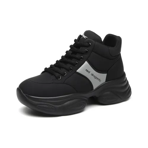 RED DRAGONFLY Chunky Sneakers Height Increasing Lightweight High Top Platform Sports Casual Travel Shoes Women's