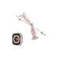 Plush Woven Drawstring[Pink Butterfly]Transparent Single Diamond Cut Shell