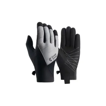 HNJ Riding Equipment Cycling Glove Unisex Polyester Nylon Black