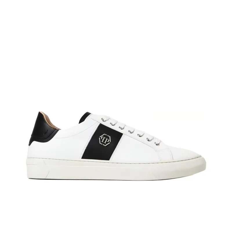 PHILIPP PLEIN Logo-plaque Leather Sneakers-1