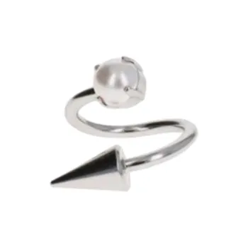 JUSTINE CLENQUET Crystal Rings Men's Silver