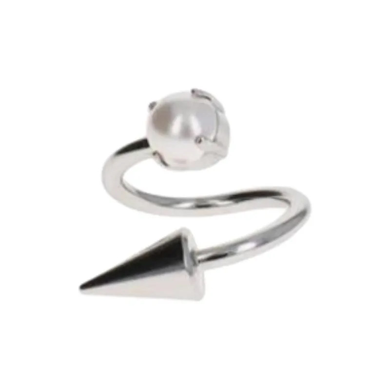 JUSTINE CLENQUET Crystal Rings Men's Silver-0