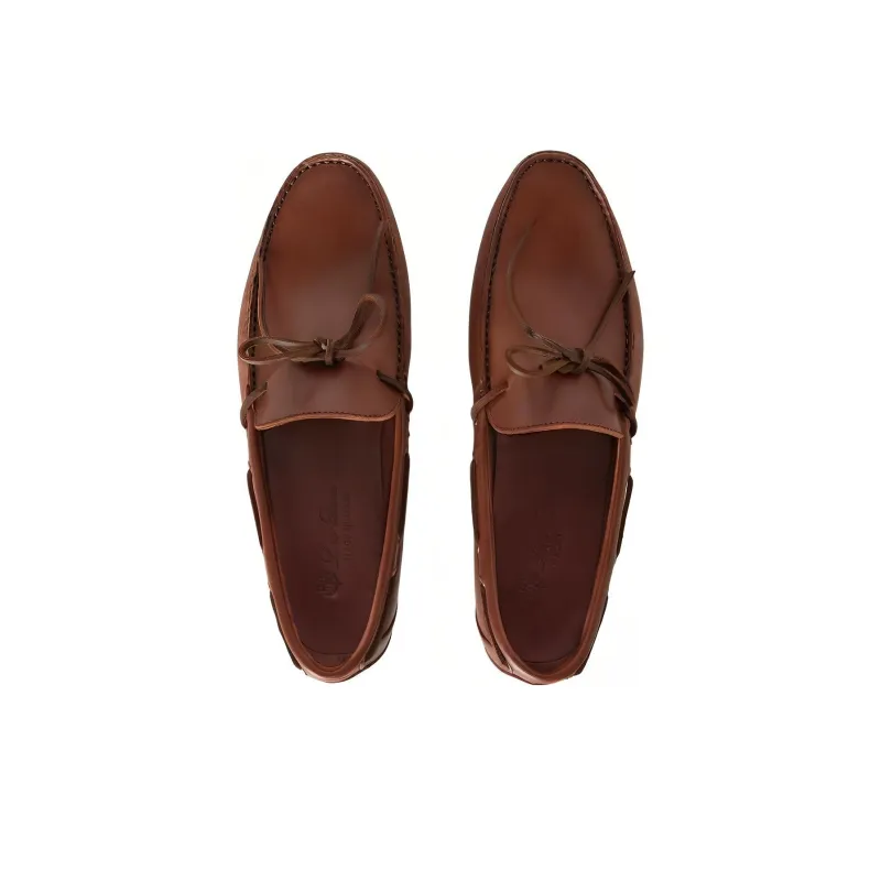 Loro Piana Roadster Boat Shoes Men's Brown-3