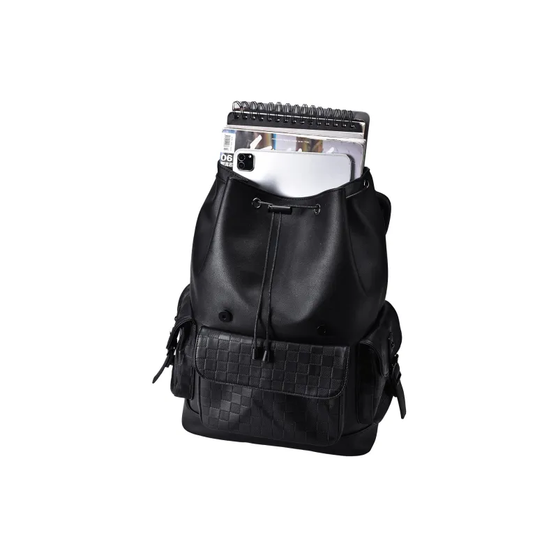 ONRF PVC Backpacks Backpack Large Size Unisex Black-2