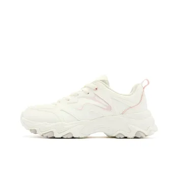QIAODAN Anti Slip Wear Resistant Low Top Casual Running Shoes Women's Ivory Frost Pink