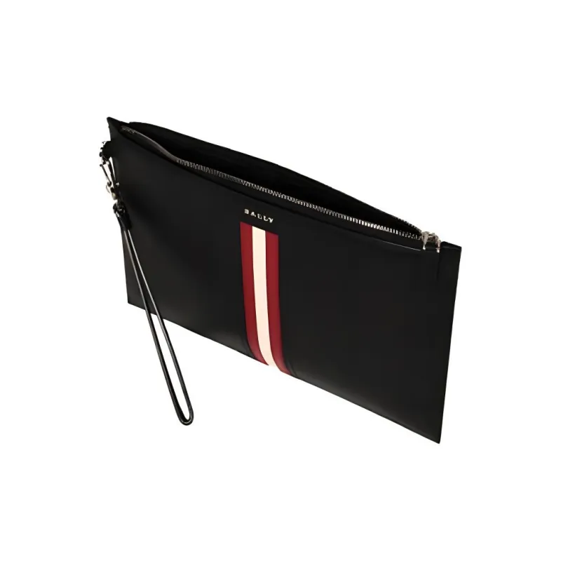 BALLY TENERY.LT Striped Zipped Clutch Bag-3