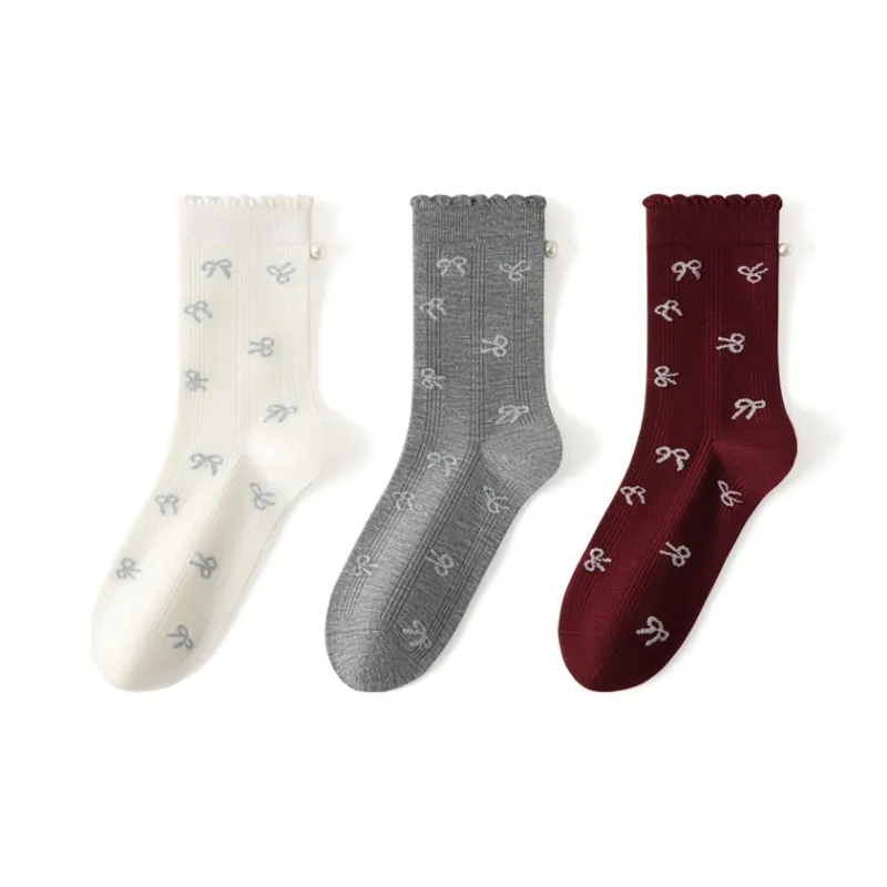 SHIWAJI Mid Calf Socks Women's 3 Pack-10