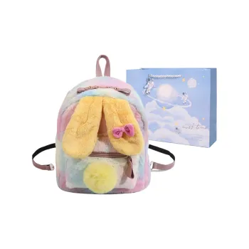 Duoluplo Doron Paul Plush Backpack Unisex Pink/Yellow