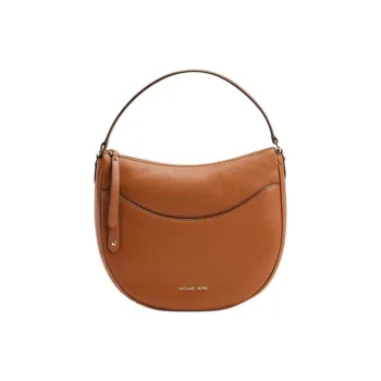 MICHAEL KORS Dover Litchi Grain Leather One Shoulder Handbags Large Size Women's Dark Brown