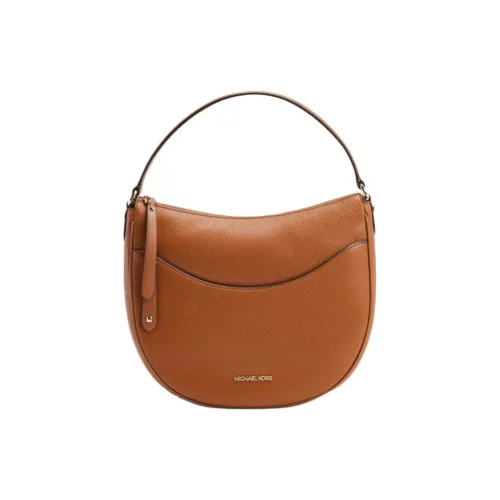 MICHAEL KORS Dover Litchi Grain Leather One Shoulder Handbags Large Size Women's Dark Brown