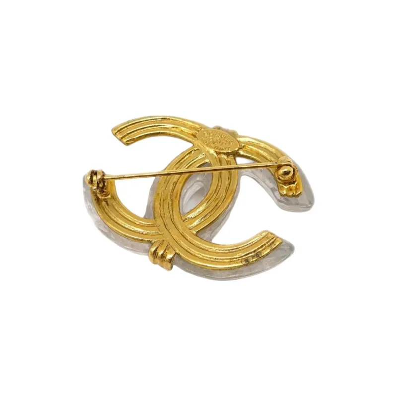 CHANEL 1999 CC-logo Brooch Pin-1