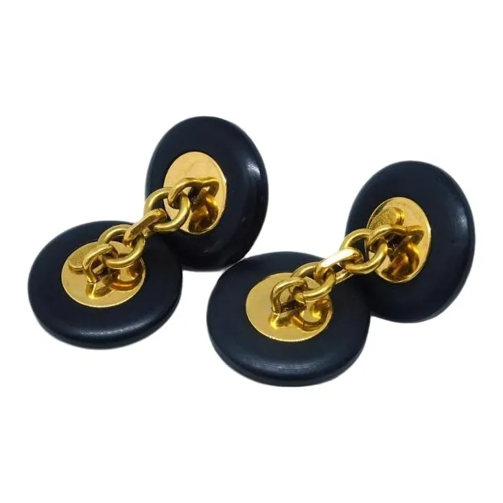 CHANEL 1997 Cc Button Clip on Earrings-1