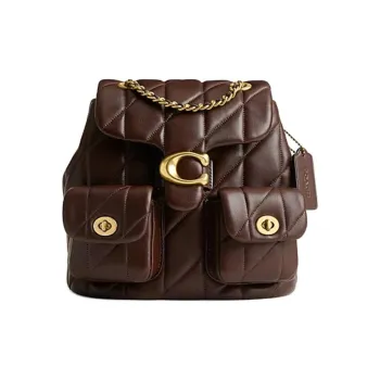 COACH Leather Backpack Small Size Women's Brown