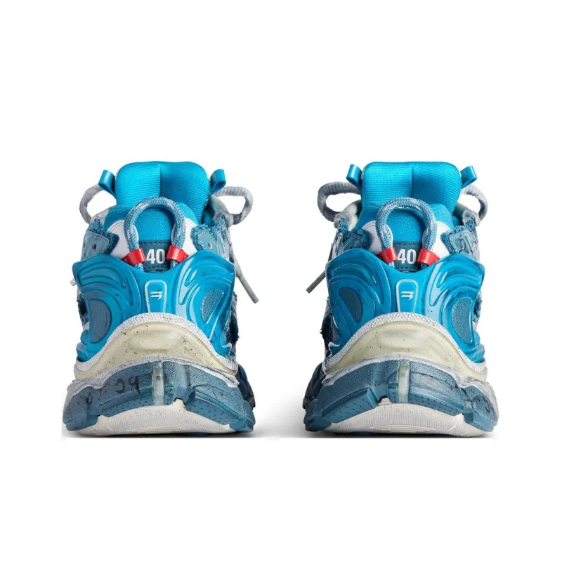 Balenciaga Runner Marathon Low-Top Casual Shoes Men's Blue-5