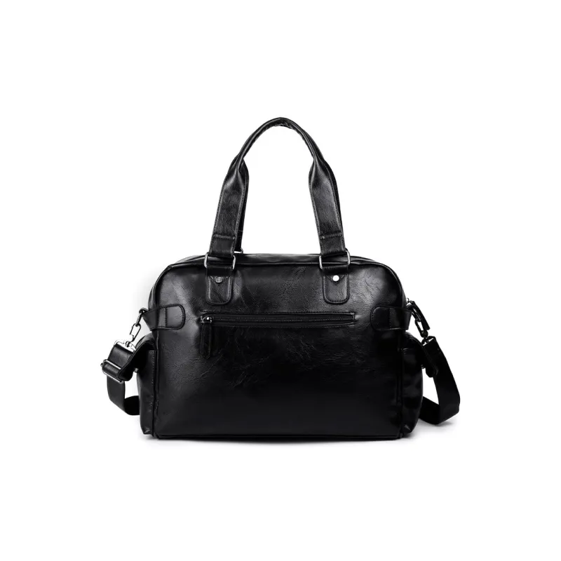 ROSEROOEN PU Handbag Regular Men's Black-3