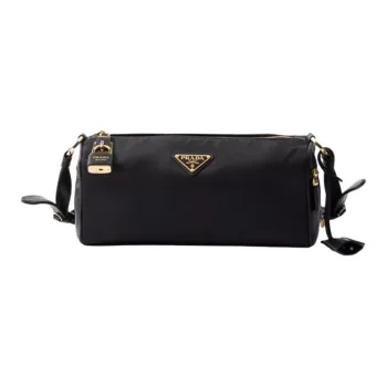 PRADA Recycled Nylon Shoulder Bag Medium Size Women's Black
