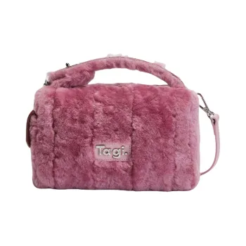 Tagi. Cow Leather Crossbody Handbag Regular Women's Thumping Berry