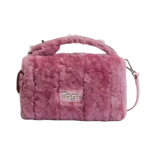 Tagi. Cow Leather Crossbody Handbag Regular Women's Thumping Berry