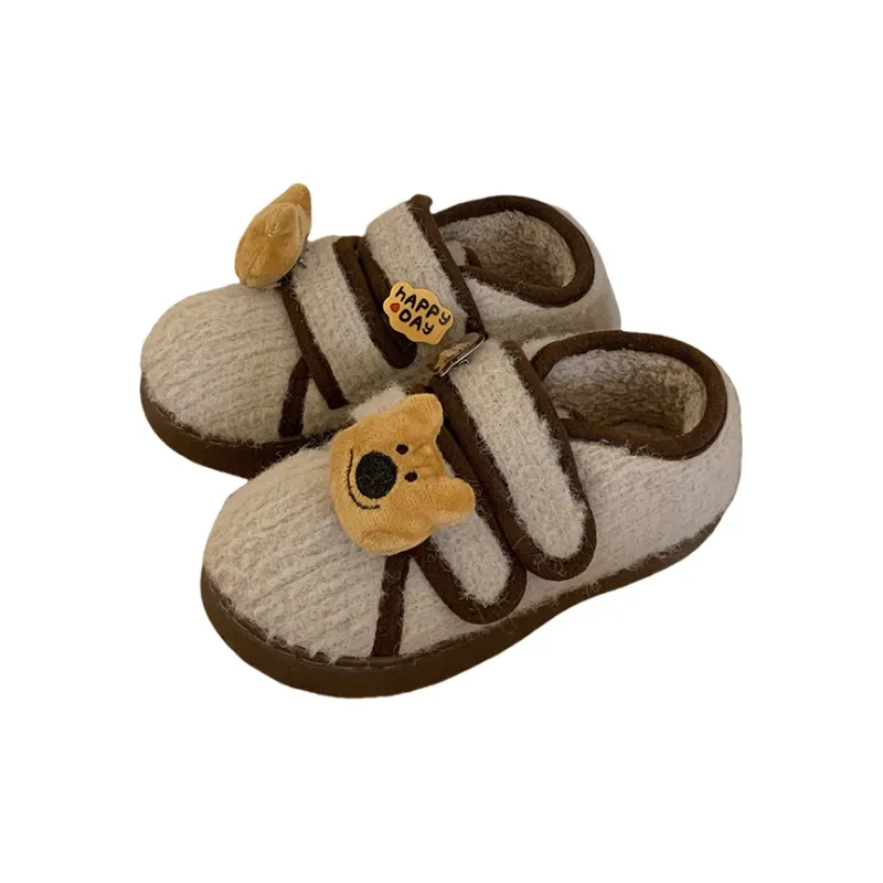 Thin Strips Cotton Slippers Women's, Light Brown-12