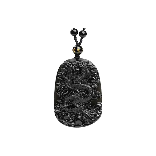 KING SIZE JEWELRY Obsidian Necklaces Men's