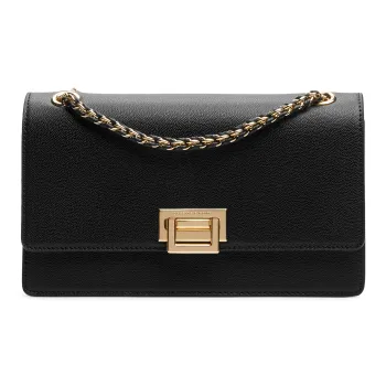 CHARLES&KEITH Synthetic Leather King Bag Shoulder Bag Medium Size Women's Black/Wine Red