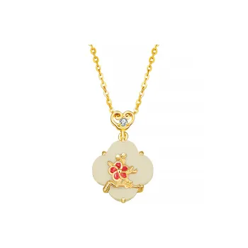 VANA Hetian Jade Necklaces Pale Greenish White Jade Women's