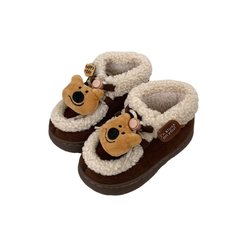Thin Strips Cotton Slippers Women's, Light Brown-6