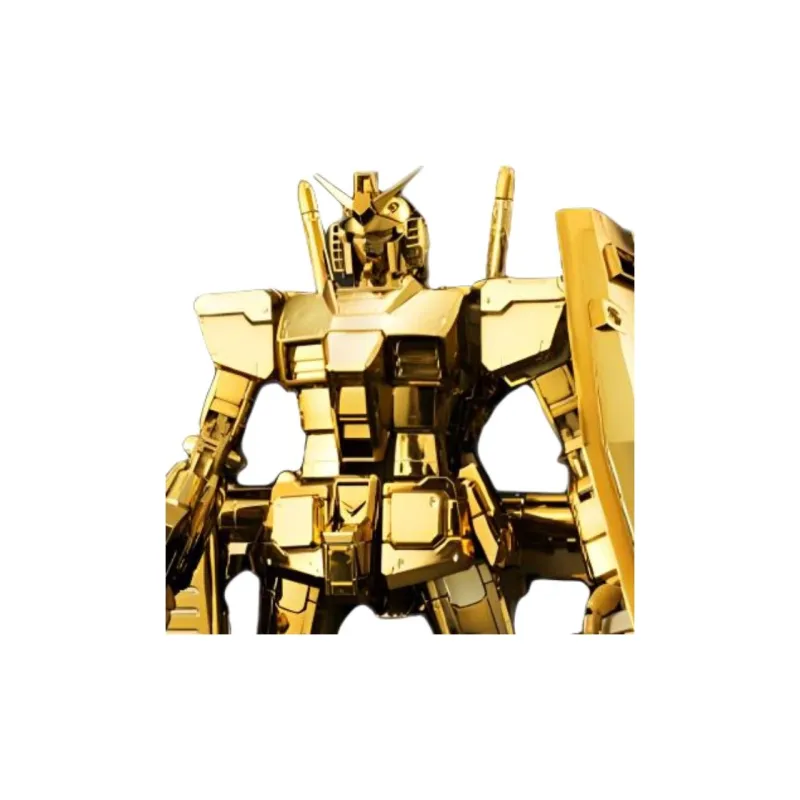 BANDAI Gundam, Base Limited MG 1/100 RX 78 2 Gold Electroplated Edition 18cm Hobby Model-3