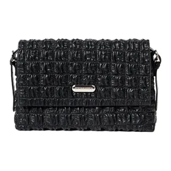 OMI Synthetic Leather Crossbody Bag Regular Women's Black/Pink/Misty Blue/Milk White