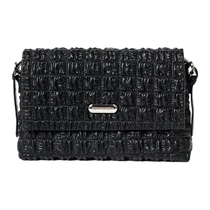 OMI Synthetic Leather Crossbody Bag Regular Women's Black/Pink/Misty Blue/Milk White