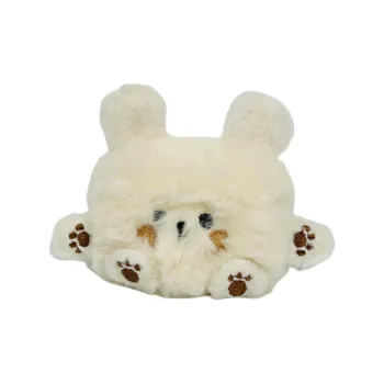 Sopi Compatibility With Apple AirPods 4/2/3/4th Generation/AirPods Pro/Pro 2 Plush Bear Brown White Headphone Cases