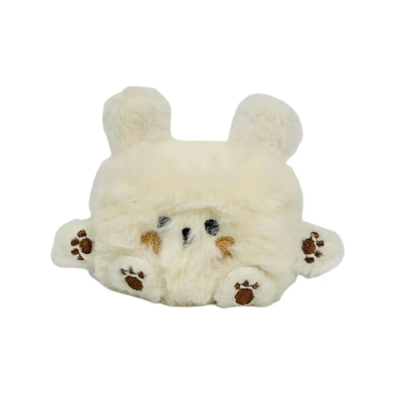 Sopi Compatibility With Apple AirPods 4/2/3/4th Generation/AirPods Pro/Pro 2 Plush Bear Brown White Headphone Cases-0