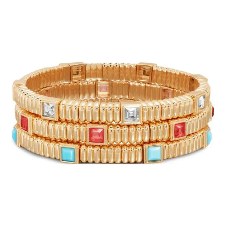 Roxanne Assoulin Giulia Bracelets Set Of Three-1