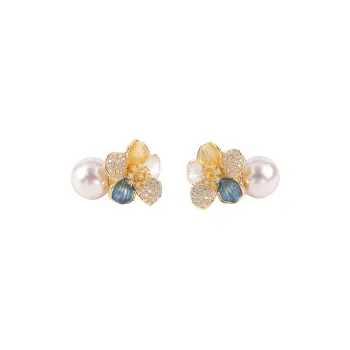 Vegetarian S925 Silver Stud Earrings Women's