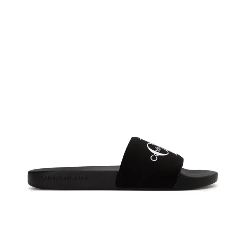 CKJ CALVIN KLEIN JEANS Quick Dry Slide Slippers Men's Black-1