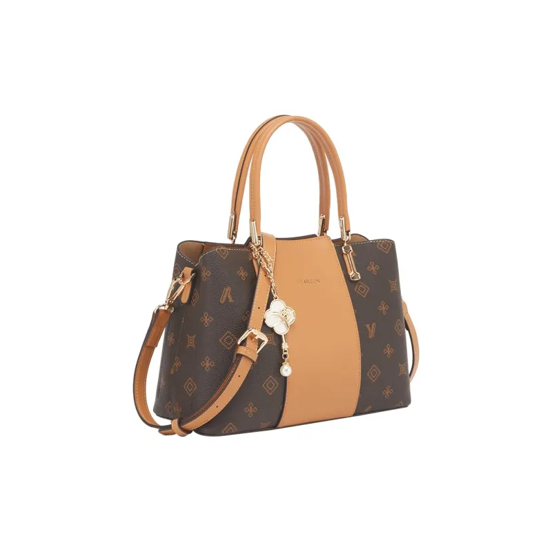 YEARCON Artificial Leather Tote Bag Shopping Bag Shoulder Bag Handbag Regular Women's Multicolor-1