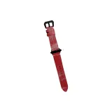 Red/White Mist Wax Genuine Leather Strap
