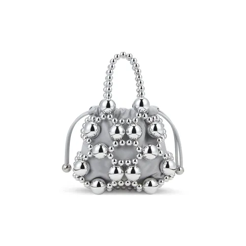 CHARLES&KEITH Acrylic Plastic Bead Bag Crossbody Bag Small Size Women's Rose Gold/Silver