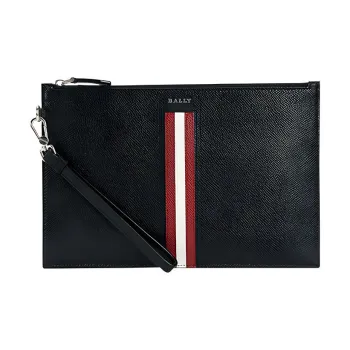 BALLY TENERY.LT Striped Zipped Clutch Bag