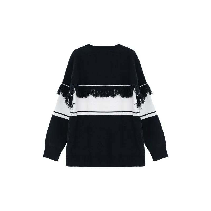 B.Duck Sweater Women's Black White-1
