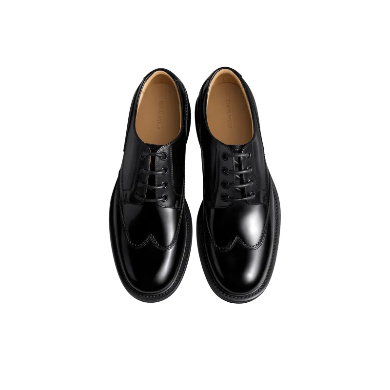 THOM WILLS British Business Calfskin Derby Shoes Dress Shoes Men's Black-2