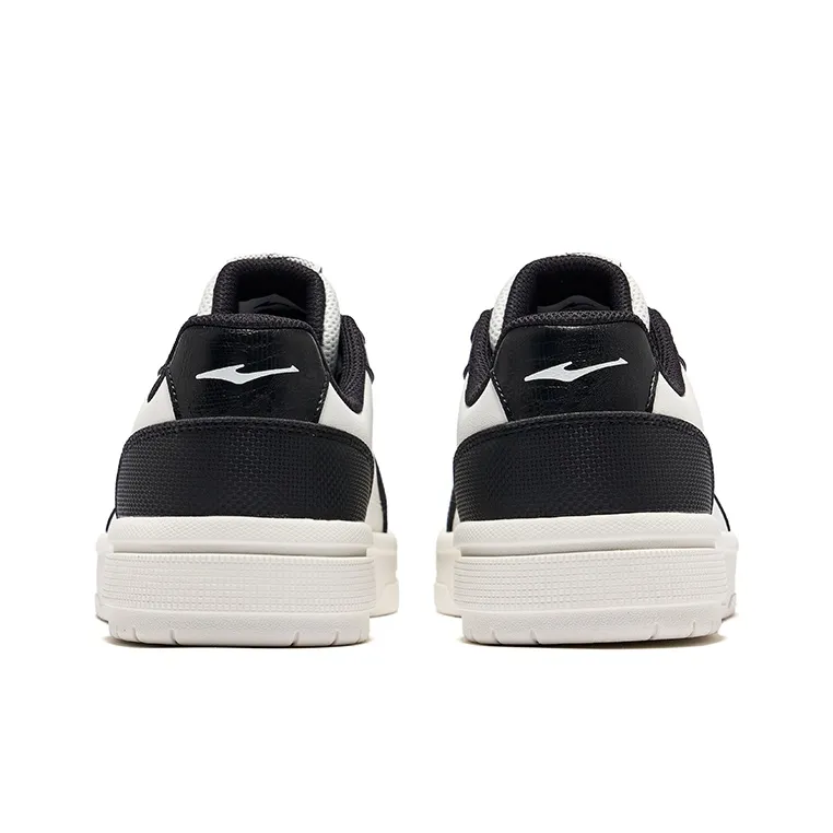 Erke Days And Wear-Resistant Slip-Resistant Low-Top Skateboard Shoes Men's Microcrystal White/Jet Black-4