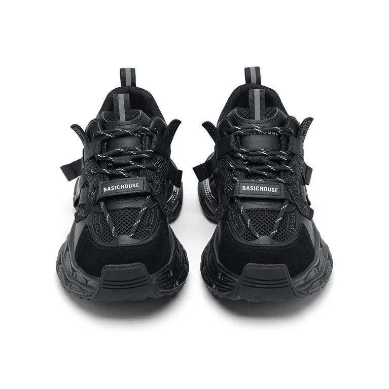 BASIC HOUSE Hundred Houses Good Phantom In The Night Fairy Shoes Low-Top Chunky Sneakers Women's Black-2
