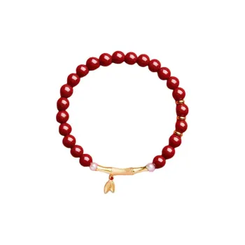 YINCHIE Reconstructed Cinnabar Bracelets Women's