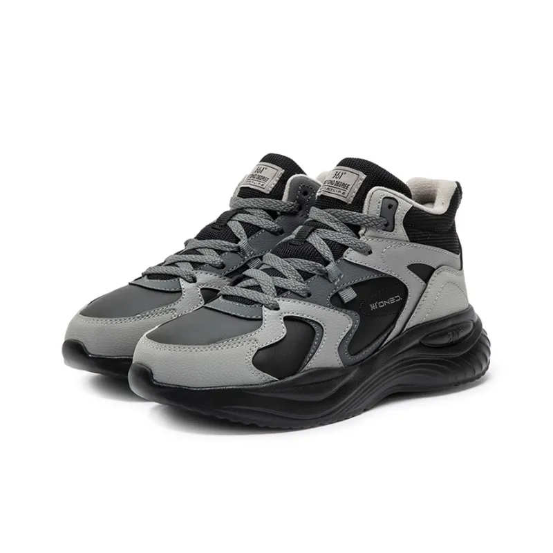 361° Anti Slip And Wear Resistant Warm High Top Casual Shoes Women's Zinc Iron Gray-2